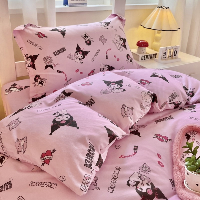 91家纺网 家纺一手货源 找家纺 蘭菲家纺 2025新款三丽鸥系列全棉印花三件套、四件套 小美库