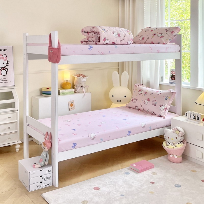 91家纺网 家纺一手货源 找家纺 蘭菲家纺 2025新款三丽鸥系列全棉印花三件套、四件套 小甜心