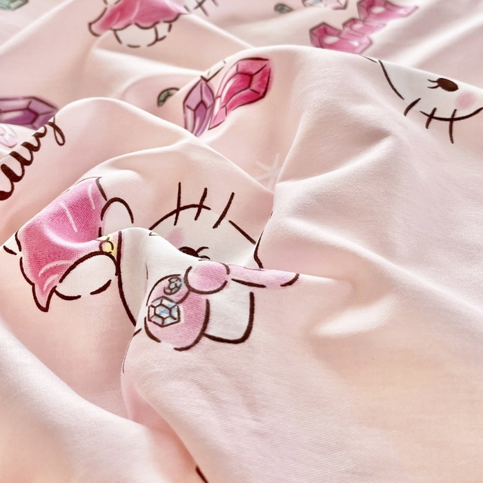 91家纺网 家纺一手货源 找家纺 蘭菲家纺 2025新款三丽鸥系列全棉印花三件套、四件套 小甜心