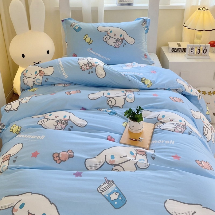 91家纺网 家纺一手货源 找家纺 蘭菲家纺 2025新款三丽鸥系列全棉印花三件套、四件套 小土豆