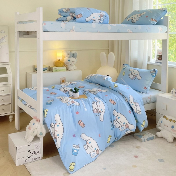 91家纺网 家纺一手货源 找家纺 蘭菲家纺 2025新款三丽鸥系列全棉印花三件套、四件套 小土豆