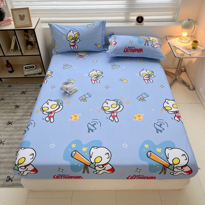蘭菲家纺 2025新款学生季经典奥特曼系列全棉印花单品床笠 科学家