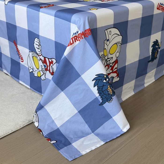 91家纺网 家纺一手货源 找家纺 蘭菲家纺 2025新款学生季经典奥特曼系列全棉印花单品床单 随影