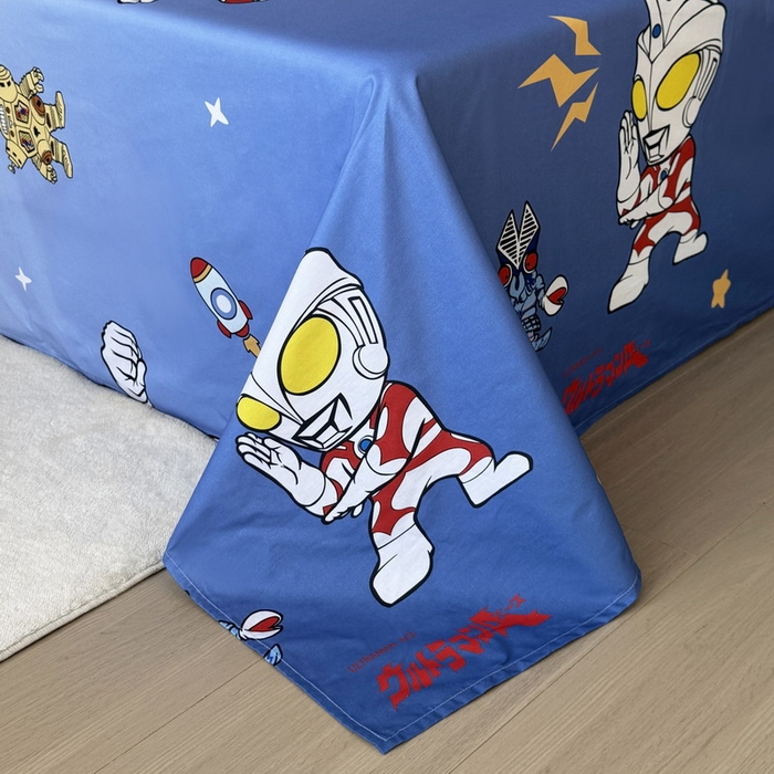 91家纺网 家纺一手货源 找家纺 蘭菲家纺 2025新款学生季经典奥特曼系列全棉印花单品床单 小虎队