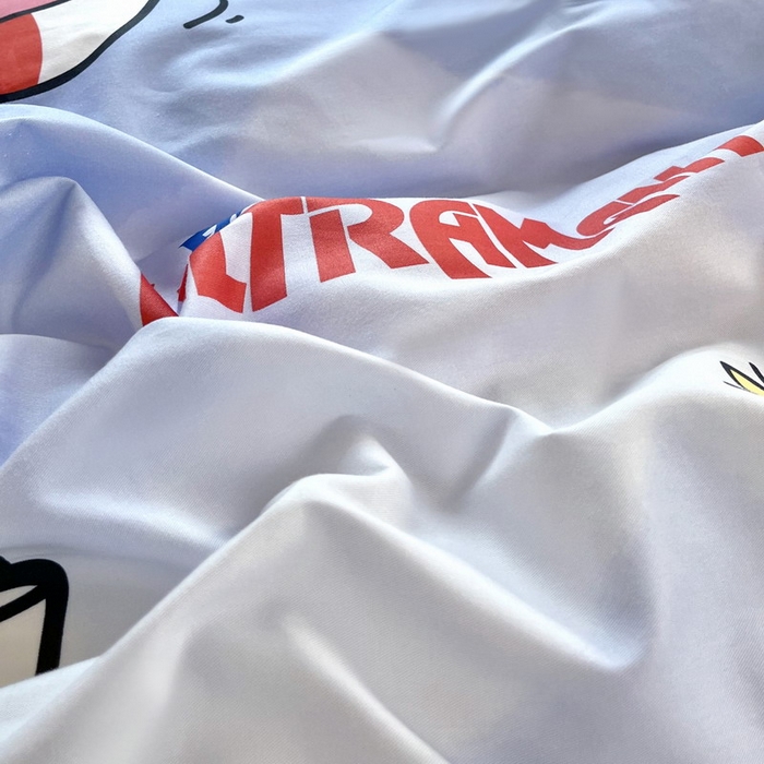 91家纺网 家纺一手货源 找家纺 （总）蘭菲家纺 2025新款学生季经典奥特曼系列全棉印花三件套、四件套