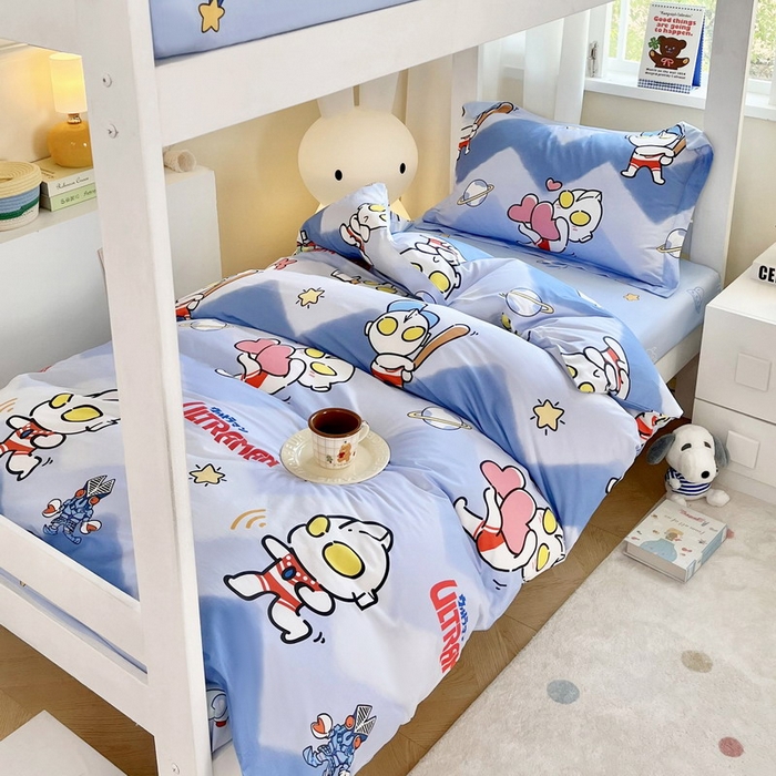 蘭菲家纺 2025新款学生季经典奥特曼系列全棉印花三件套、四件套 棒球队