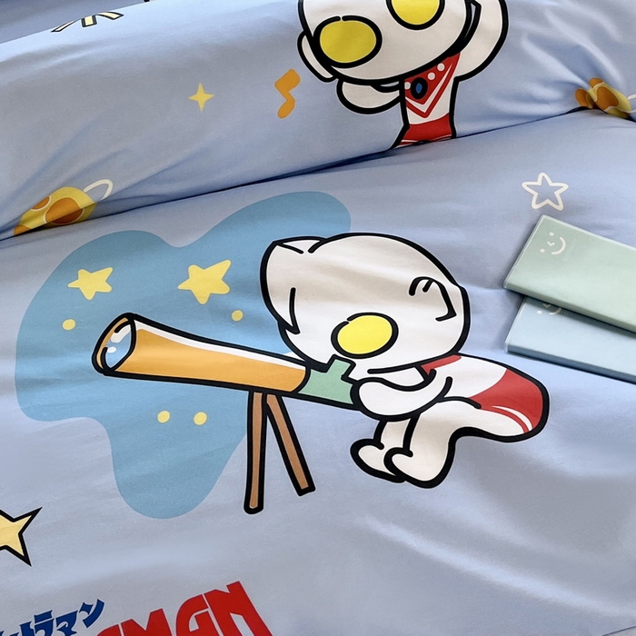 91家纺网 家纺一手货源 找家纺 蘭菲家纺 2025新款学生季经典奥特曼系列全棉印花三件套、四件套 科学家