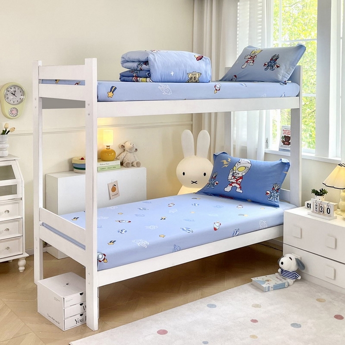 91家纺网 家纺一手货源 找家纺 蘭菲家纺 2025新款学生季经典奥特曼系列全棉印花三件套、四件套 小虎队