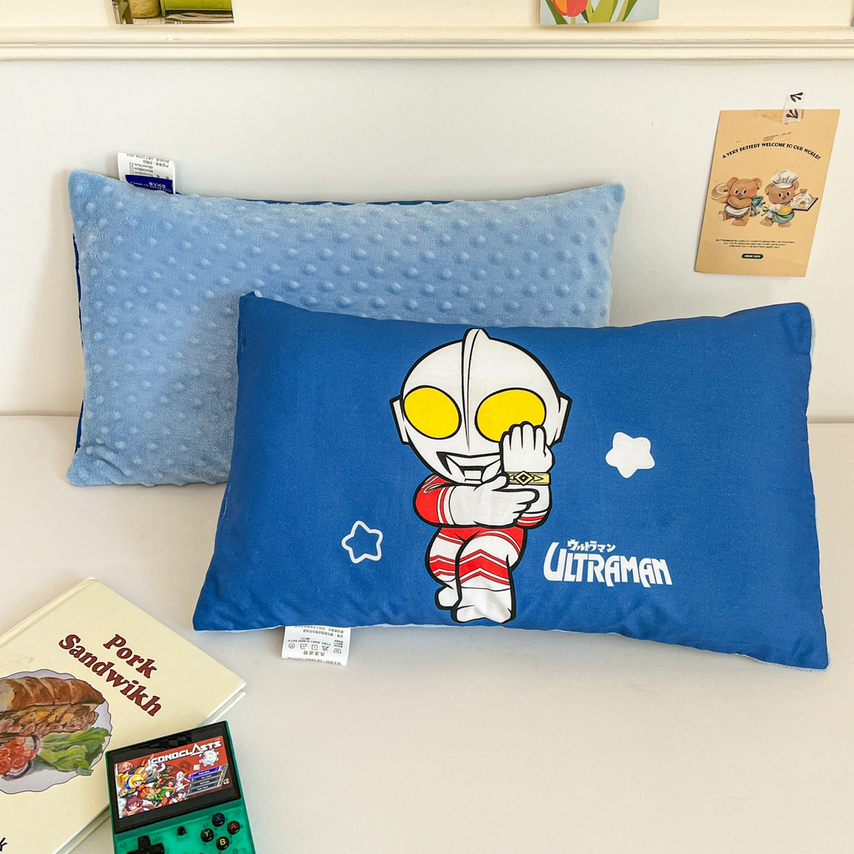 孩子王家纺 2025新款A棉B绒全棉纯棉豆豆枕学生幼儿园系列 超人杰克 30x50cm/只（带标）