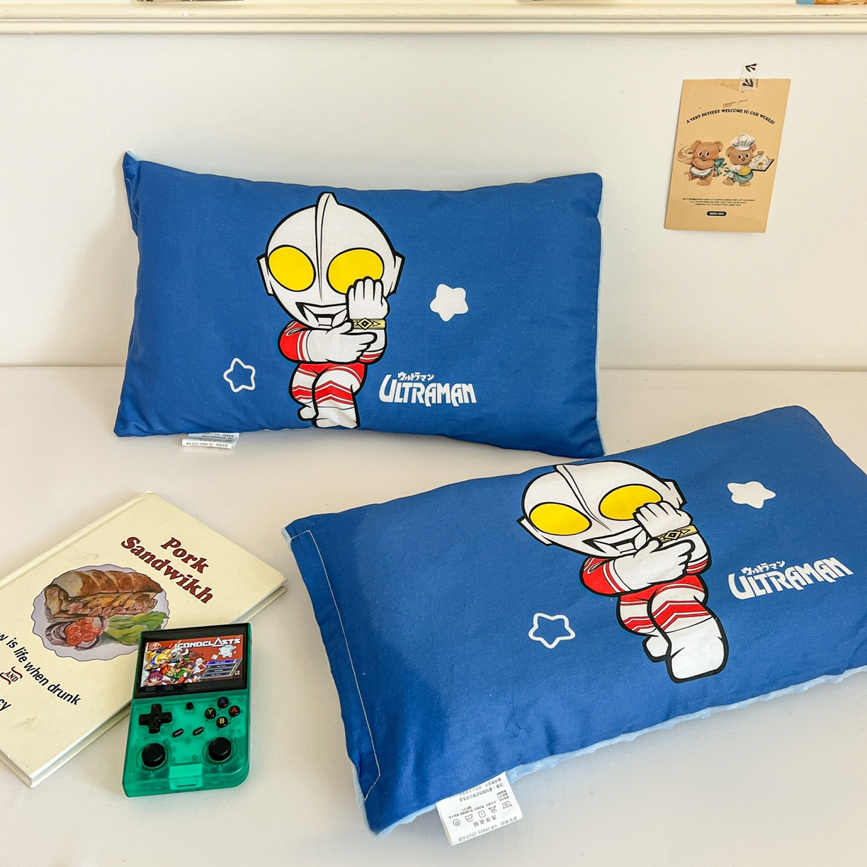 91家纺网 家纺一手货源 找家纺 孩子王家纺 2025新款A棉B绒全棉纯棉豆豆枕学生幼儿园系列 超人杰克 30x50cm/只（带标）