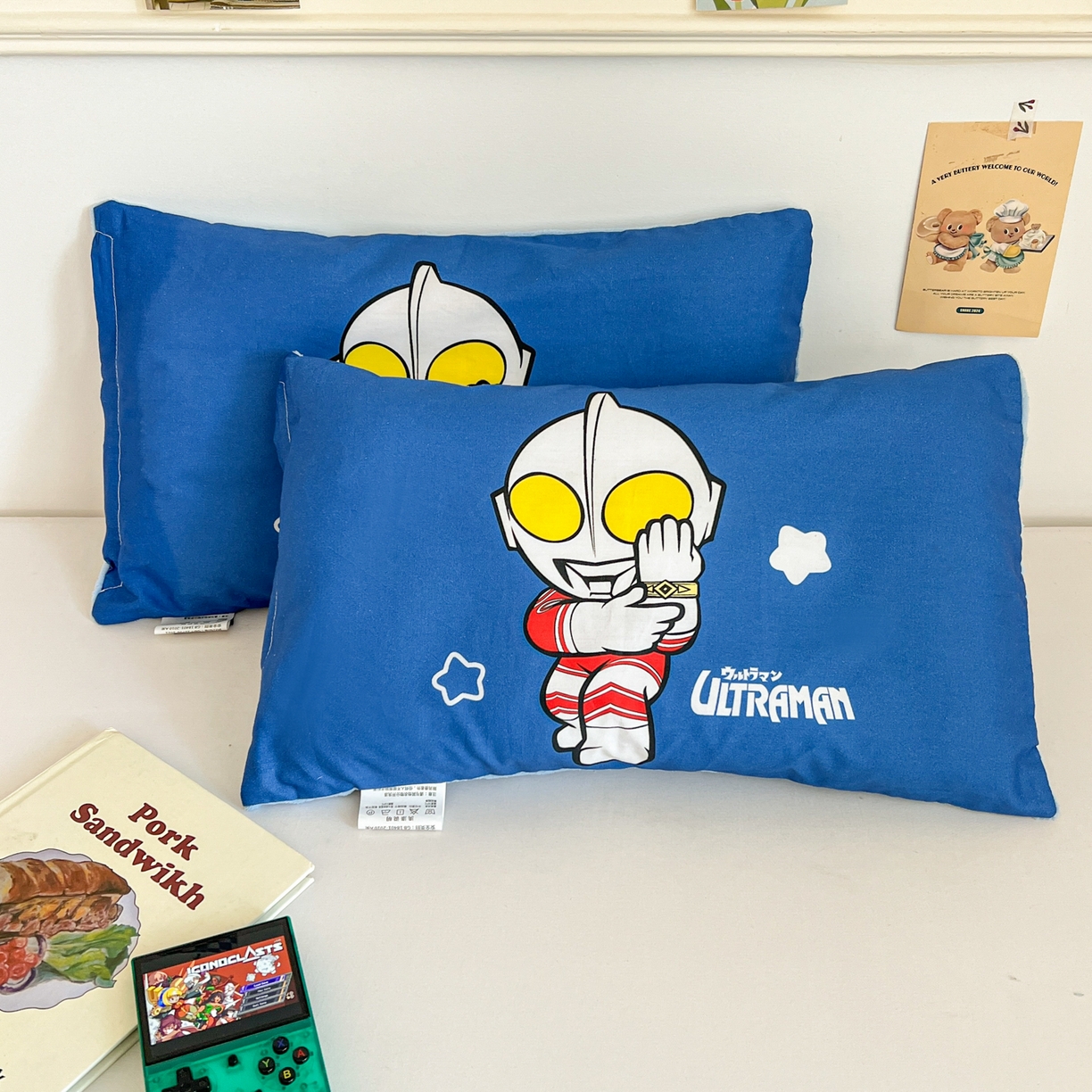 91家纺网 家纺一手货源 找家纺 孩子王家纺 2025新款A棉B绒全棉纯棉豆豆枕学生幼儿园系列 超人杰克 30x50cm/只（带标）