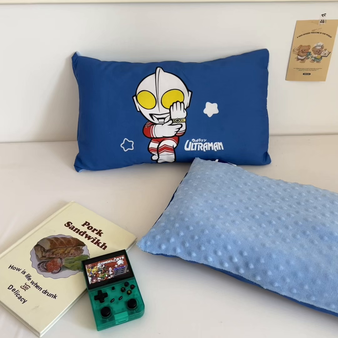 91家纺网 家纺一手货源 找家纺 孩子王家纺 2025新款A棉B绒全棉纯棉豆豆枕学生幼儿园系列 超人杰克 30x50cm/只（带标）