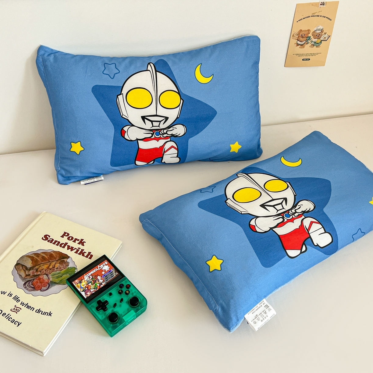 91家纺网 家纺一手货源 找家纺 孩子王家纺 2025新款A棉B绒全棉纯棉豆豆枕学生幼儿园系列 初代战士 30x50cm/只（带标）