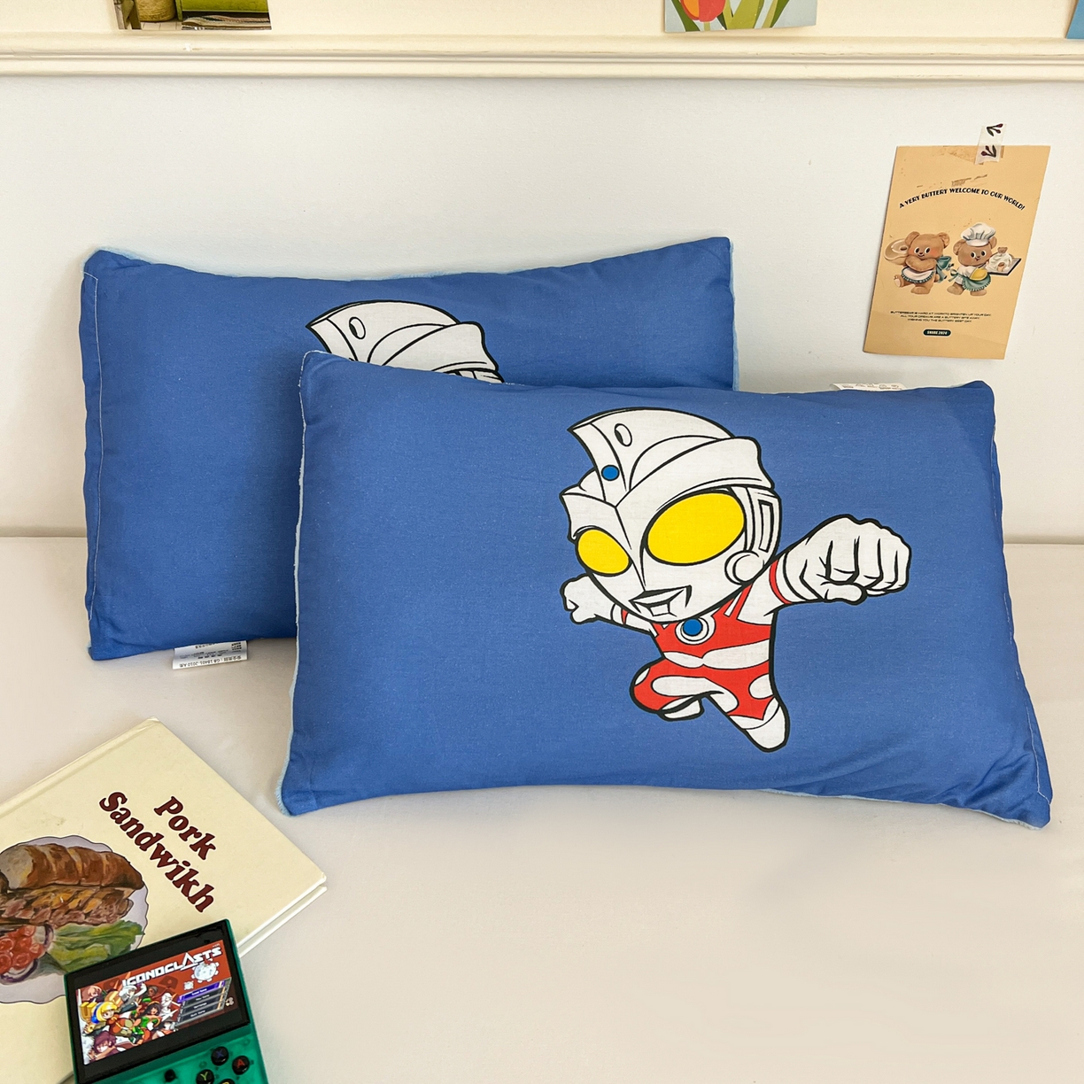 91家纺网 家纺一手货源 找家纺 孩子王家纺 2025新款A棉B绒全棉纯棉豆豆枕学生幼儿园系列 极限艾斯 30x50cm/只（带标）