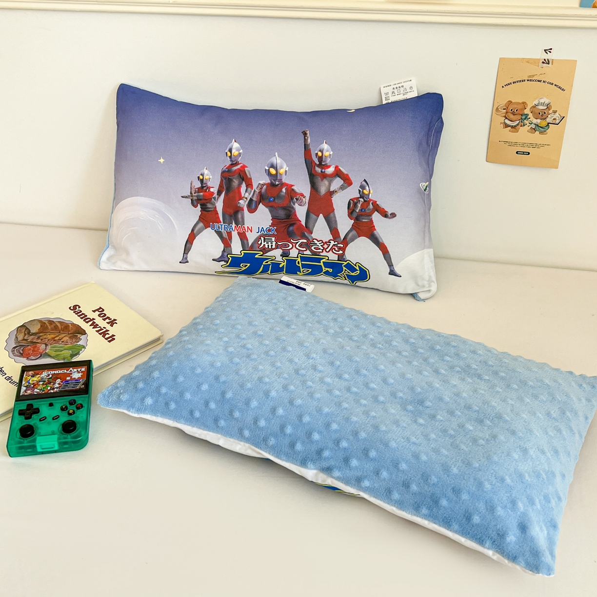 91家纺网 家纺一手货源 找家纺 孩子王家纺 2025新款A棉B绒全棉纯棉豆豆枕学生幼儿园系列 杰克战队 30x50cm/只（带标）