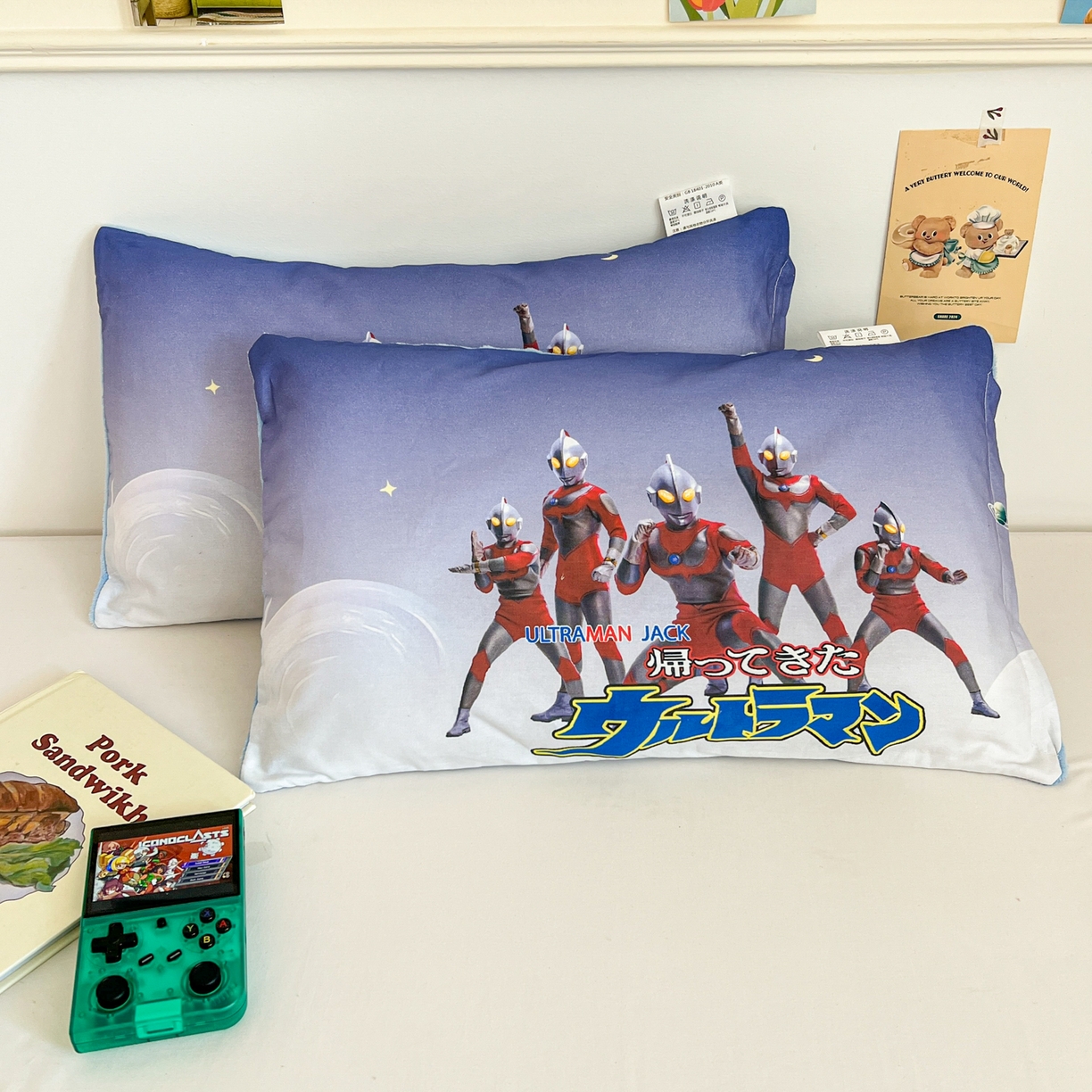 91家纺网 家纺一手货源 找家纺 孩子王家纺 2025新款A棉B绒全棉纯棉豆豆枕学生幼儿园系列 杰克战队 30x50cm/只（带标）