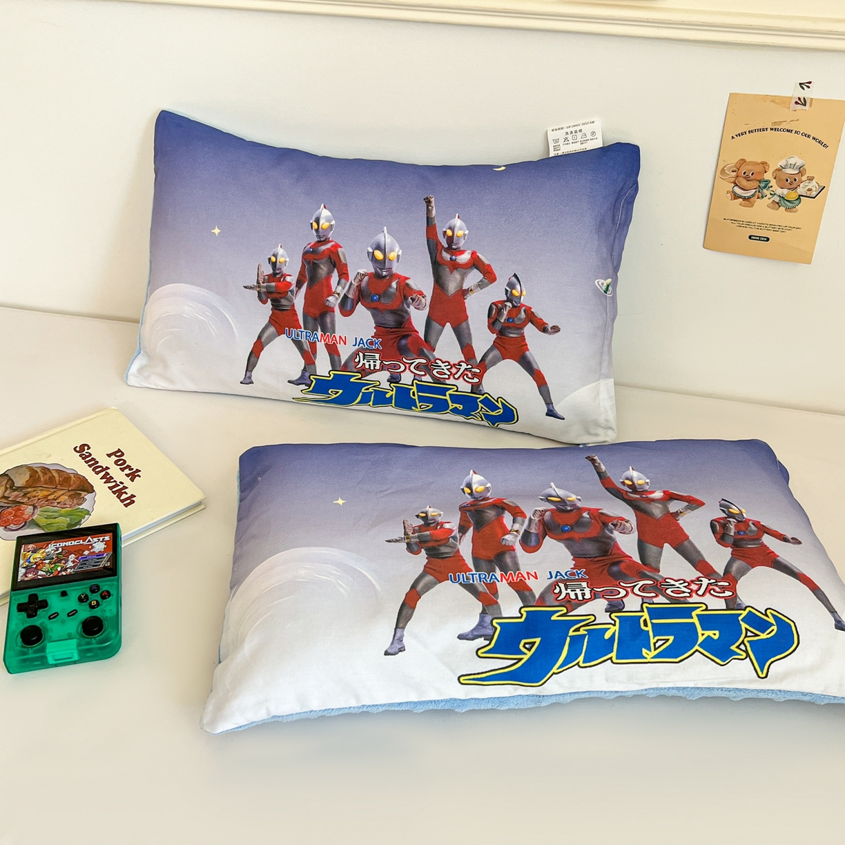 91家纺网 家纺一手货源 找家纺 孩子王家纺 2025新款A棉B绒全棉纯棉豆豆枕学生幼儿园系列 杰克战队 30x50cm/只（带标）