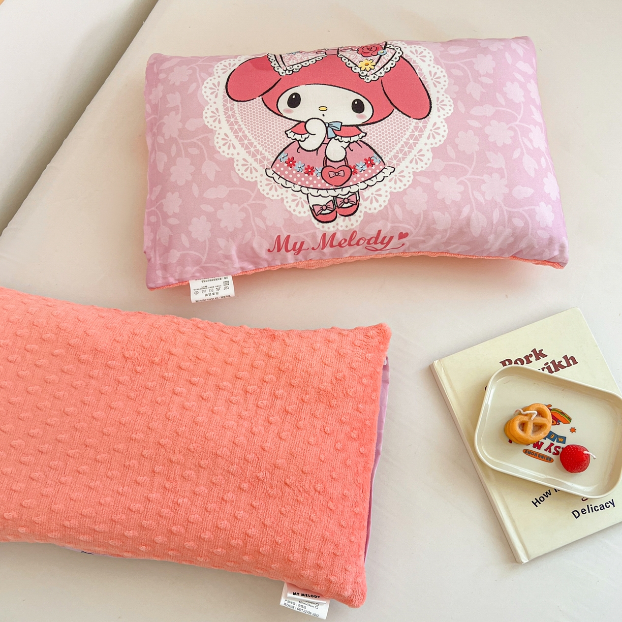 91家纺网 家纺一手货源 找家纺 孩子王家纺 2025新款A棉B绒全棉纯棉豆豆枕学生幼儿园系列 少女美乐蒂 30x50cm/只（带标）