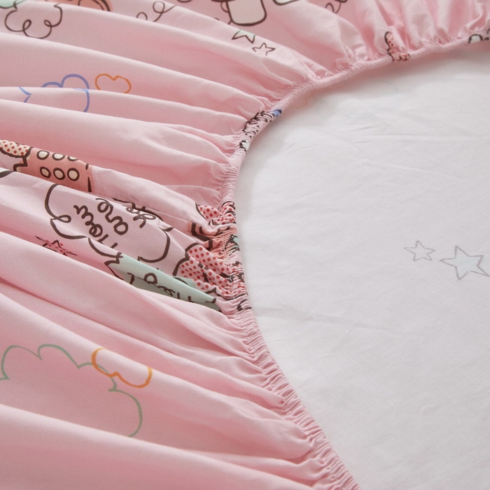 91家纺网 家纺一手货源 找家纺 蘭菲家纺 2025新款三丽鸥系列全棉印花单品床笠 8分甜