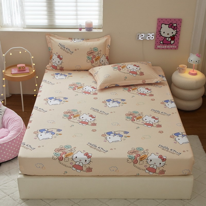 蘭菲家纺 2025新款三丽鸥系列全棉印花单品床笠 9分甜