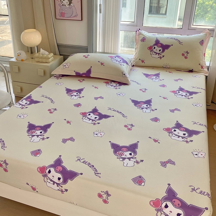 91家纺网 家纺一手货源 找家纺 蘭菲家纺 2025新款三丽鸥系列全棉印花单品床笠 棒棒糖