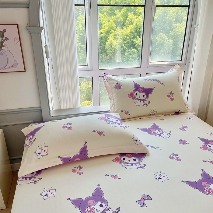 91家纺网 家纺一手货源 找家纺 蘭菲家纺 2025新款三丽鸥系列全棉印花单品床笠 棒棒糖