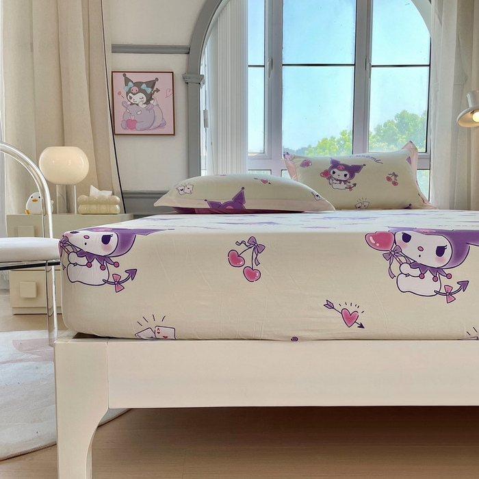 91家纺网 家纺一手货源 找家纺 蘭菲家纺 2025新款三丽鸥系列全棉印花单品床笠 棒棒糖