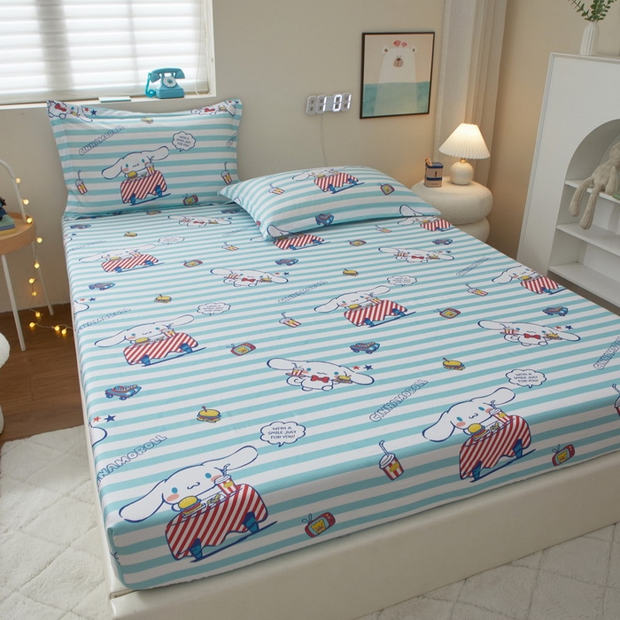 91家纺网 家纺一手货源 找家纺 蘭菲家纺 2025新款三丽鸥系列全棉印花单品床笠 过生日