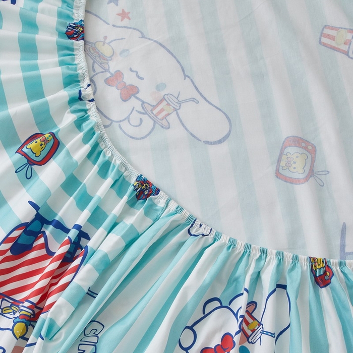 91家纺网 家纺一手货源 找家纺 蘭菲家纺 2025新款三丽鸥系列全棉印花单品床笠 过生日