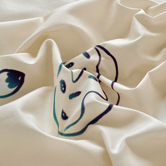 91家纺网 家纺一手货源 找家纺 蘭菲家纺 2025新款三丽鸥系列全棉印花单品床笠 俏皮狗