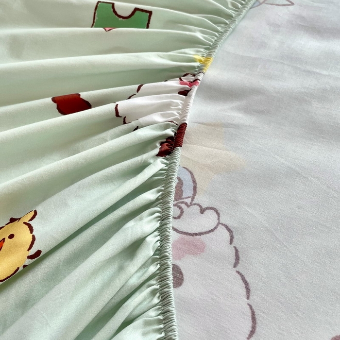 91家纺网 家纺一手货源 找家纺 蘭菲家纺 2025新款三丽鸥系列全棉印花单品床笠 水果派