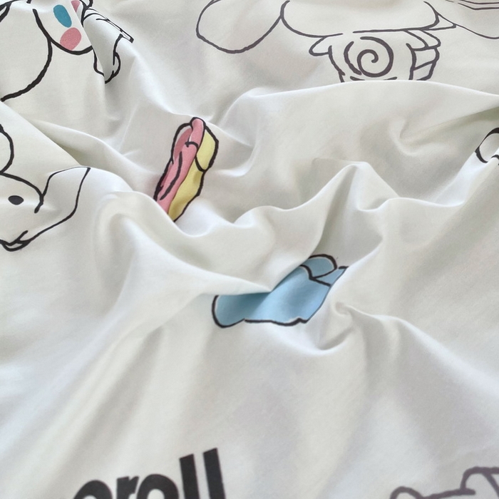 91家纺网 家纺一手货源 找家纺 蘭菲家纺 2025新款三丽鸥系列全棉印花单品床笠 随便米