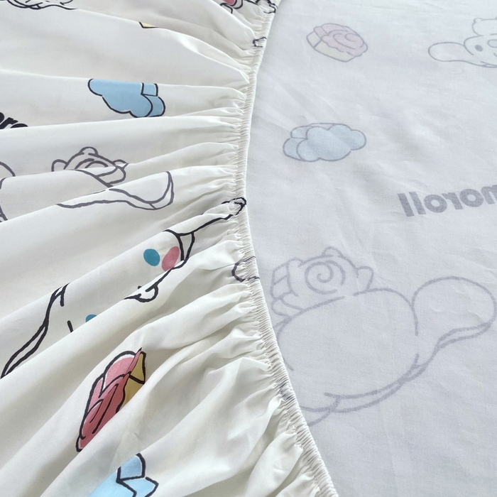 91家纺网 家纺一手货源 找家纺 蘭菲家纺 2025新款三丽鸥系列全棉印花单品床笠 随便米