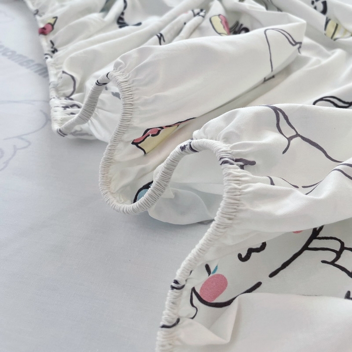 91家纺网 家纺一手货源 找家纺 蘭菲家纺 2025新款三丽鸥系列全棉印花单品床笠 随便米