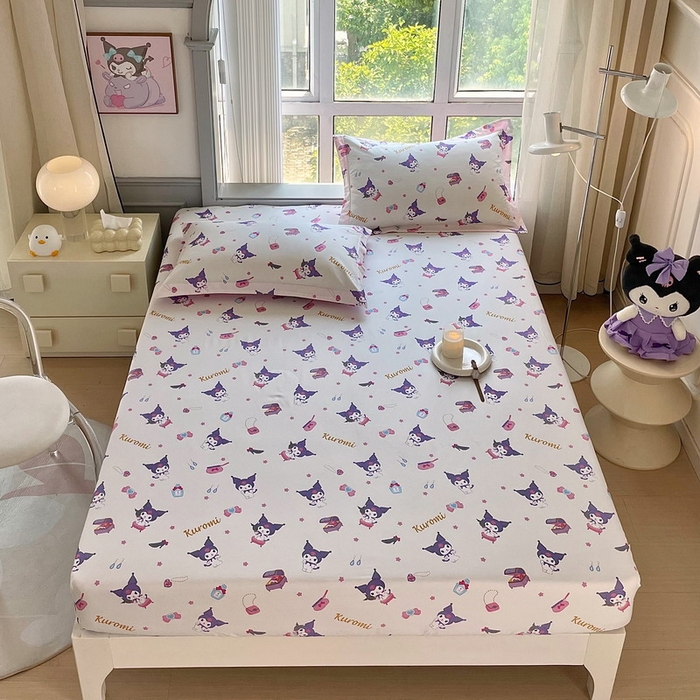 91家纺网 家纺一手货源 找家纺 蘭菲家纺 2025新款三丽鸥系列全棉印花单品床笠 小臭美