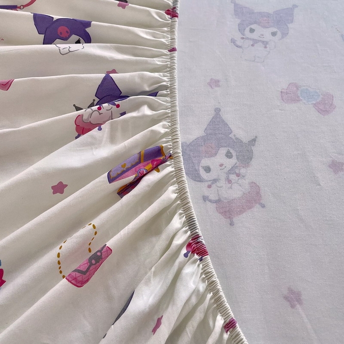 91家纺网 家纺一手货源 找家纺 蘭菲家纺 2025新款三丽鸥系列全棉印花单品床笠 小臭美