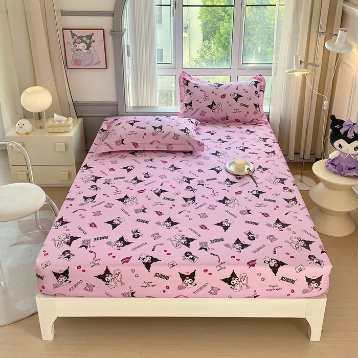 蘭菲家纺 2025新款三丽鸥系列全棉印花单品床笠 小美库