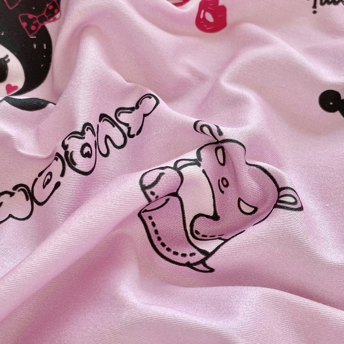 91家纺网 家纺一手货源 找家纺 蘭菲家纺 2025新款三丽鸥系列全棉印花单品床笠 小美库