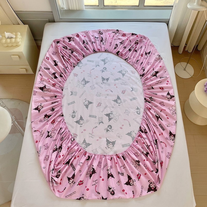 91家纺网 家纺一手货源 找家纺 蘭菲家纺 2025新款三丽鸥系列全棉印花单品床笠 小美库