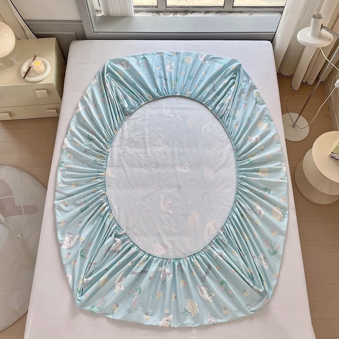 91家纺网 家纺一手货源 找家纺 蘭菲家纺 2025新款三丽鸥系列全棉印花单品床笠 小清新