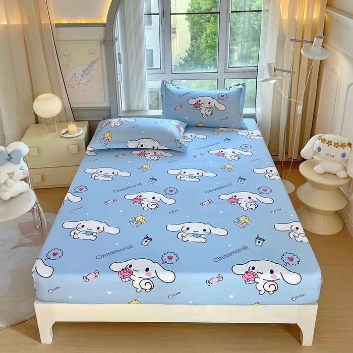 蘭菲家纺 2025新款三丽鸥系列全棉印花单品床笠 小团子