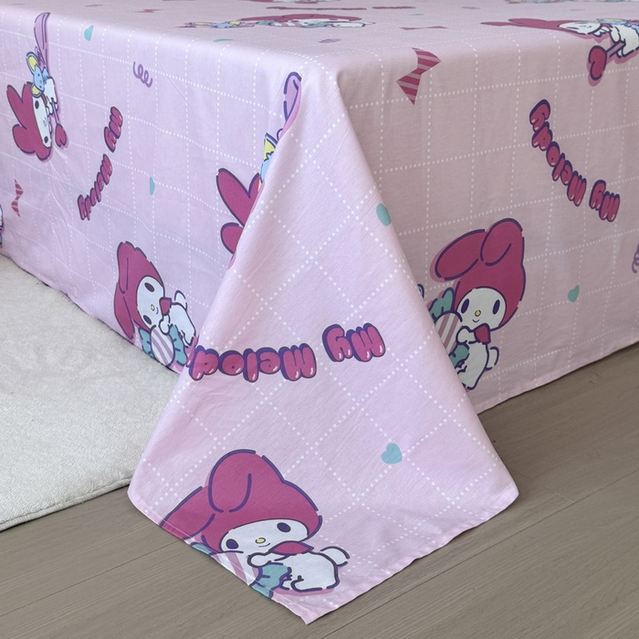 91家纺网 家纺一手货源 找家纺 （总）蘭菲家纺 2025新款三丽鸥系列全棉印花单品床单