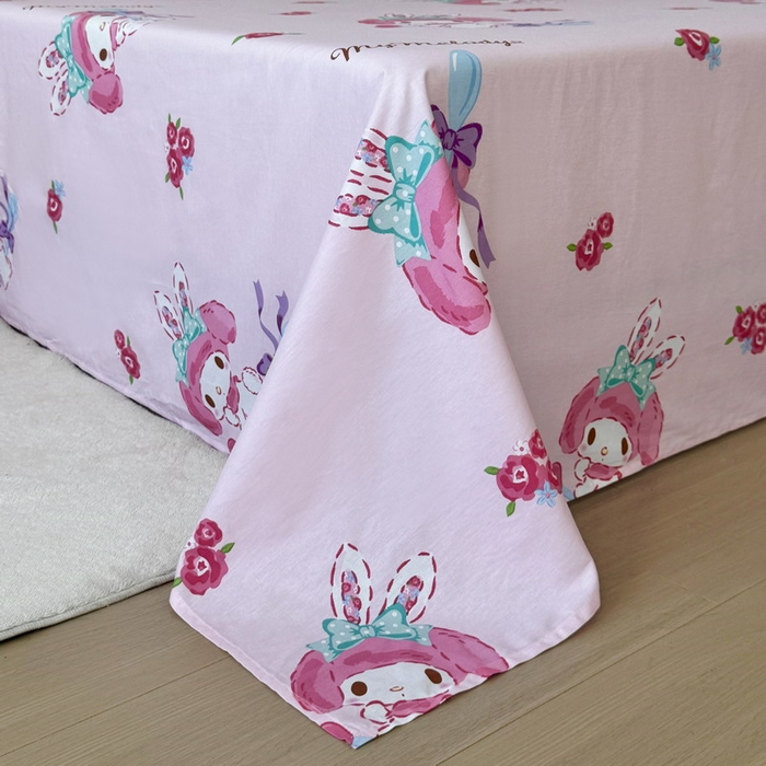 91家纺网 家纺一手货源 找家纺 蘭菲家纺 2025新款三丽鸥系列全棉印花单品床单 小美