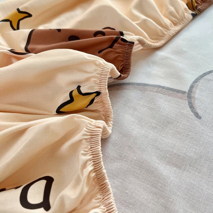 91家纺网 家纺一手货源 找家纺 蘭菲家纺 2025新款学生季卡皮巴拉系列全棉印花单品床笠 爱滑板