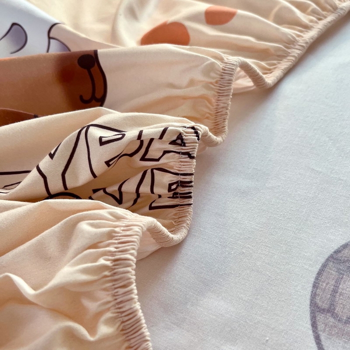 91家纺网 家纺一手货源 找家纺 蘭菲家纺 2025新款学生季卡皮巴拉系列全棉印花单品床笠 陪伴拉