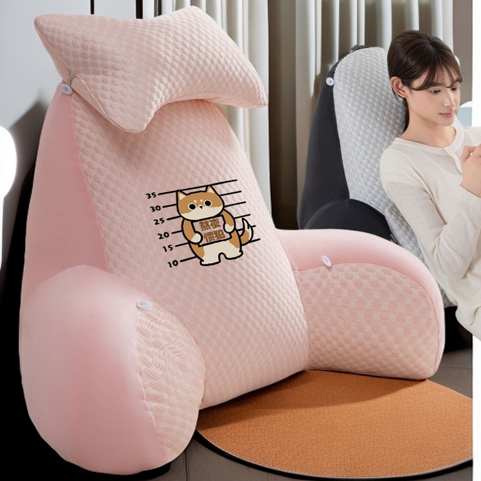 91家纺网 家纺一手货源 找家纺 （总）眠小二靠枕靠垫 2025新款亲肤豆豆绒靠枕