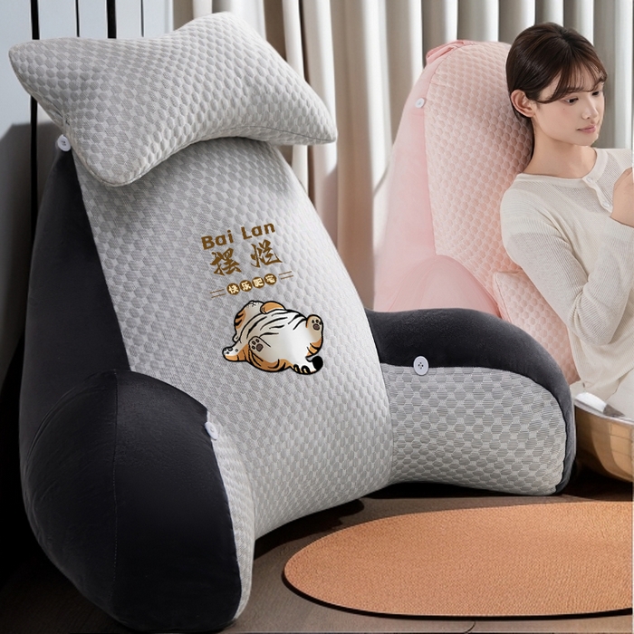 91家纺网 家纺一手货源 找家纺 （总）眠小二靠枕靠垫 2025新款亲肤豆豆绒靠枕