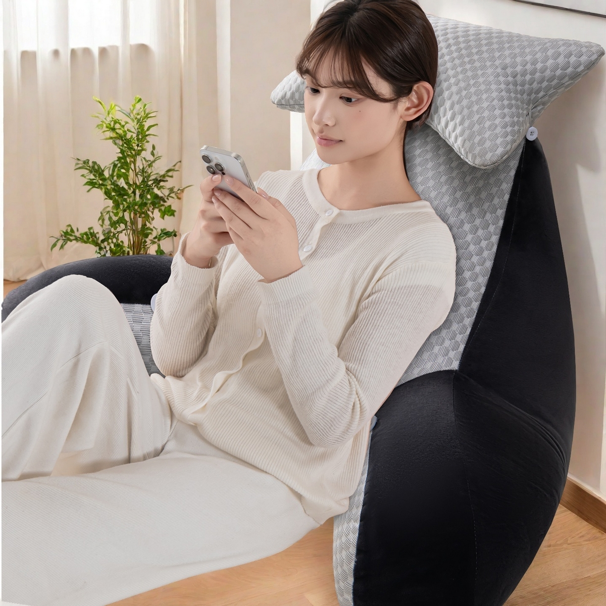 91家纺网 家纺一手货源 找家纺 （总）眠小二靠枕靠垫 2025新款亲肤豆豆绒靠枕