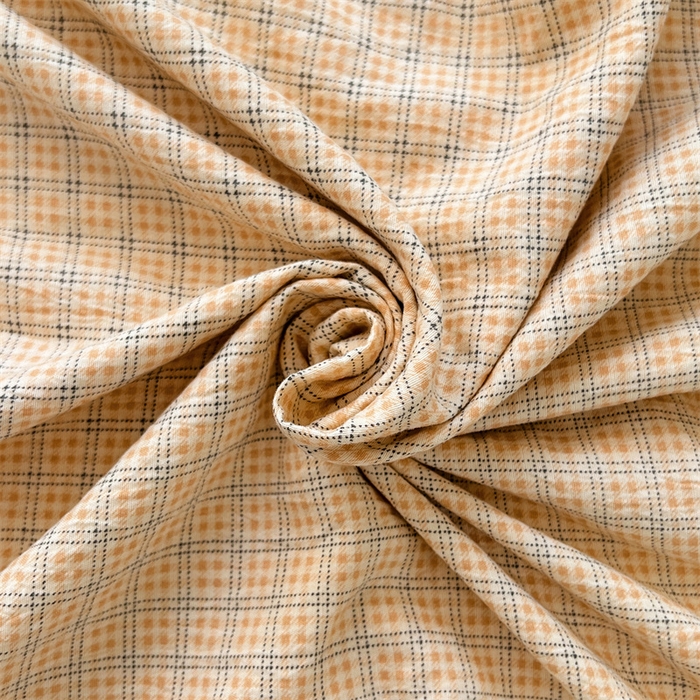 91家纺网 家纺一手货源 找家纺 梦舒羽 2025新款双层纱纯色格子枕套宿舍双人情侣1.8m枕芯套1.5米内胆套 秋田黄格