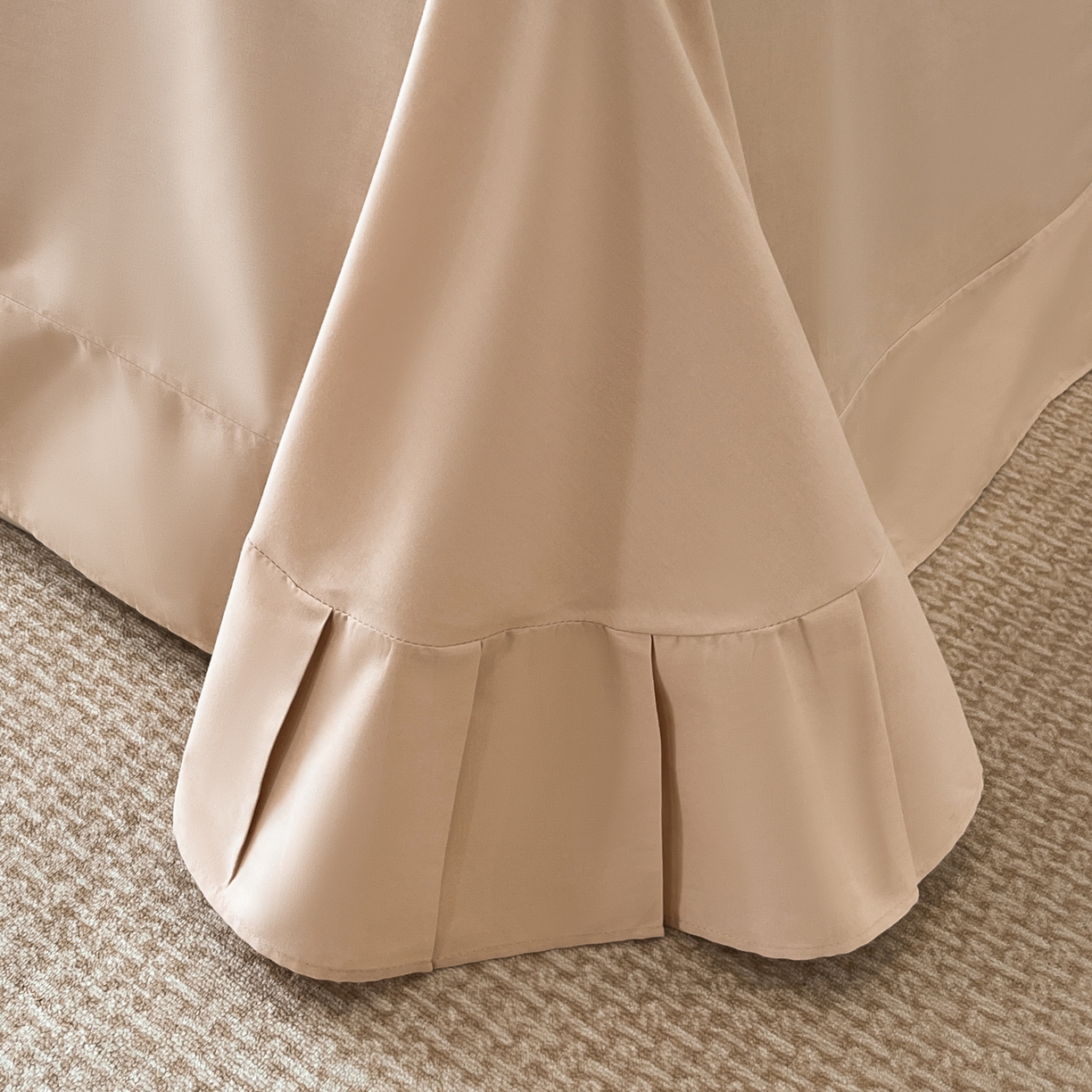 91家纺网 家纺一手货源 找家纺 禾时2025新款全棉磨毛刺绣四件套-香榭丽 藕荷色